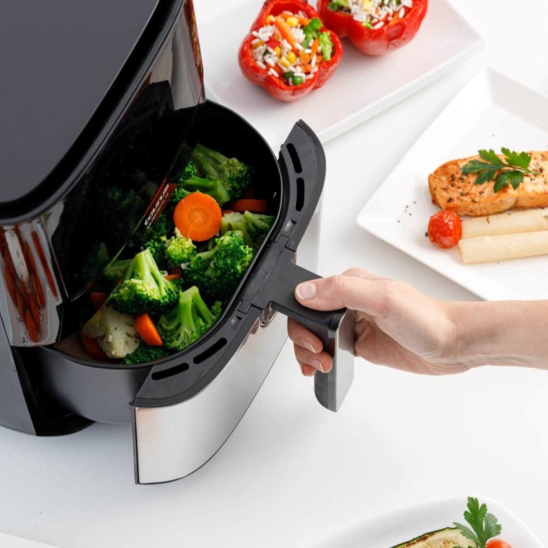 Taurus AF1450XD Single 5 L Stand-alone 1450 W Hot air fryer Black, Stainless steel Taurus AF1450XD Single 5 L Stand-alone 1450 W Hot air fryer Black, Stainless steel