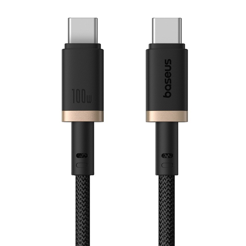 Baseus Dura Type C to Type C 100 W fast charging cable 1 m Black, Gold Baseus Dura Type C to Type C 100 W fast charging cable 1 m Black, Gold
