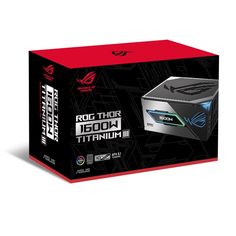 ASUS ROG -THOR-1600T3-GAMING power supply unit 1600 W 20+4 pin ATX ATX Grey ASUS ROG -THOR-1600T3-GAMING power supply unit 1600 W 20+4 pin ATX ATX Grey