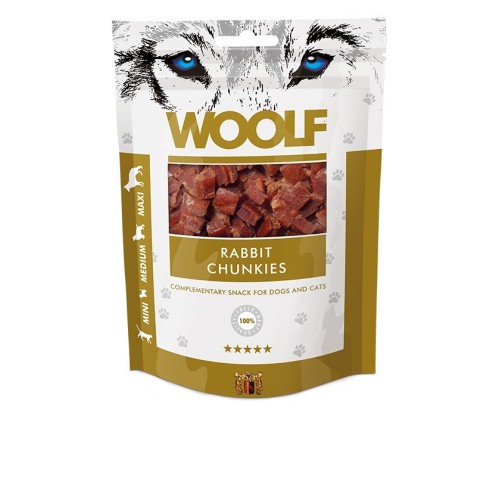 WOOLF Rabbit Chunkies - dog and cat treat - 100 g WOOLF Rabbit Chunkies - dog and cat treat - 100 g