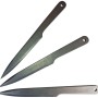 KAL22-SR - Throwing knives, 3 pieces, silver
