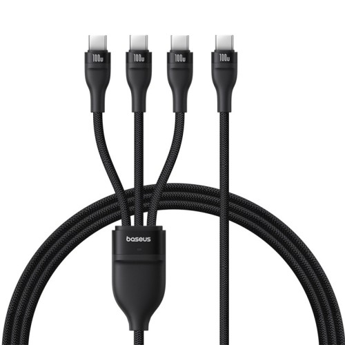 Baseus Flash Series Type C to C+C+C fast charging cable 480 Mbps Black Baseus Flash Series Type C to C+C+C fast charging cable 480 Mbps Black