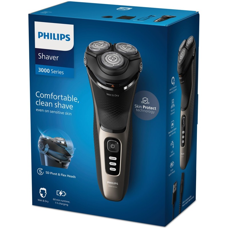 Philips S3242/12 men's shaver Rotation shaver Trimmer Black, Gold Philips S3242/12 men's shaver Rotation shaver Trimmer Black, Gold