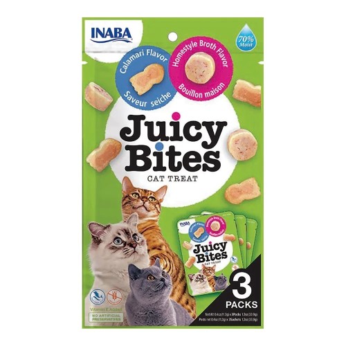 INABA Juicy Bites Homestyle broth and Calamari - cat treats - 3x11,3 g