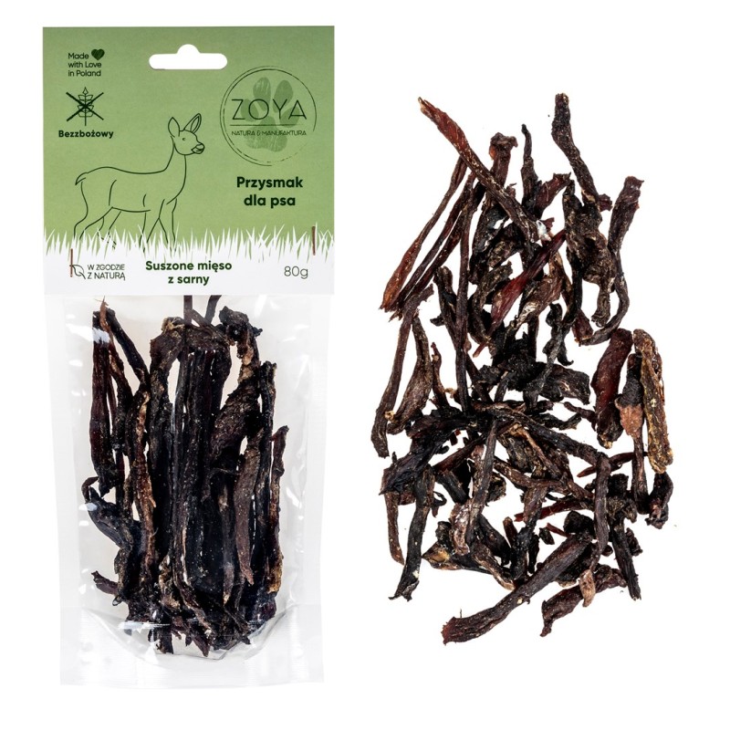 ZOYA Dried deer meat - dog treat - 80g ZOYA Dried deer meat - dog treat - 80g