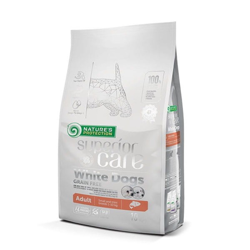 NATURE'S PROTECTION Superior Care White Dogs Grain Free Junior Small Białoryba - dry food for puppies - 10 kg NATURE'S PROTECTION Superior Care White Dogs Grain Free Junior Small Białoryba - dry food for puppies - 10 kg