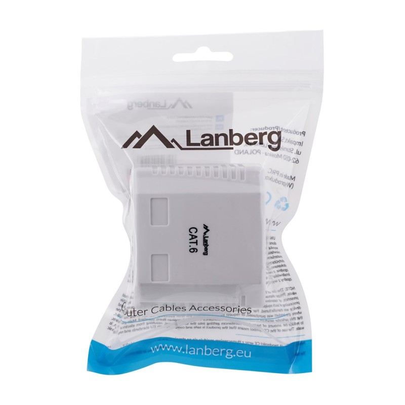 Lanberg OU6-0002-W outlet box RJ-45 White Lanberg OU6-0002-W outlet box RJ-45 White