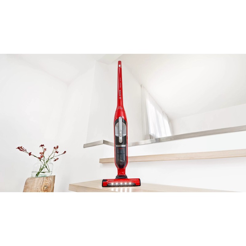 Bosch Serie 4 BBH3ZOO28 stick vacuum/electric broom Battery Dry Bagless 0.4 L Red 2.15 Ah Bosch Serie 4 BBH3ZOO28 stick vacuum/electric broom Battery Dry Bagless 0.4 L Red 2.15 Ah