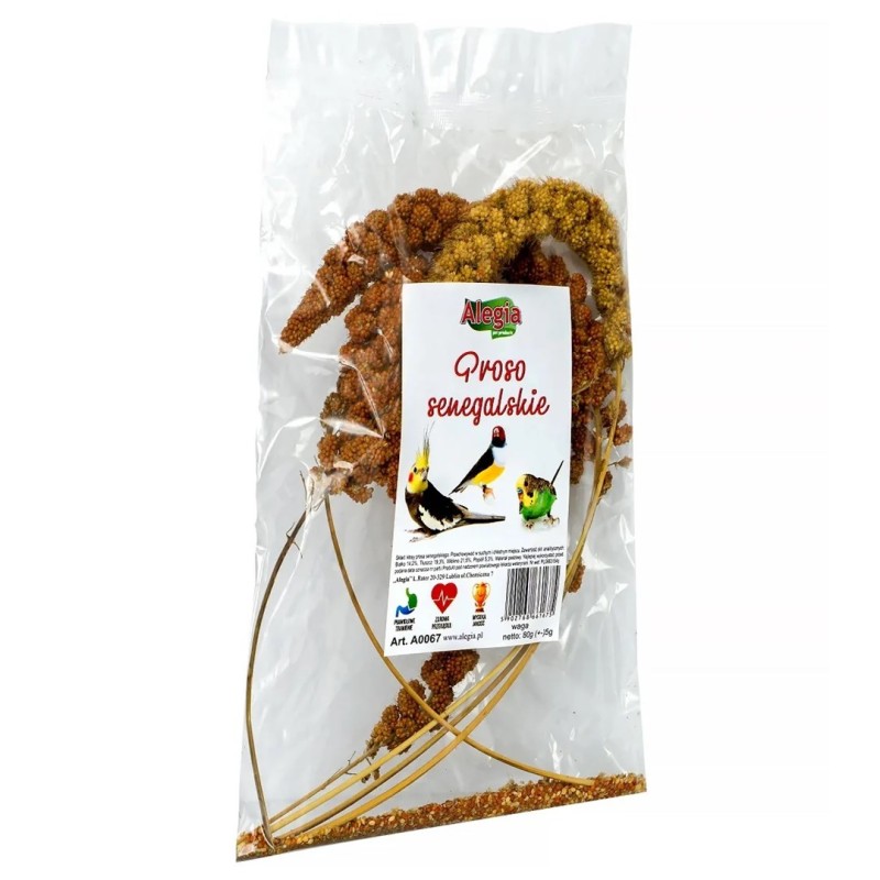 ALEGIA Senegalese Millet - treat for birds and rodents - 80g ALEGIA Senegalese Millet - treat for birds and rodents - 80g