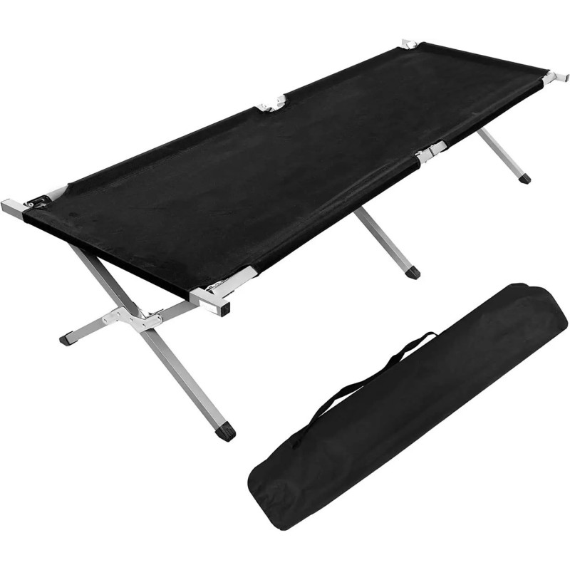 PROMIS Camping, tourist and camping bed, foldable, navy blue PROMIS Camping, tourist and camping bed, foldable, navy blue