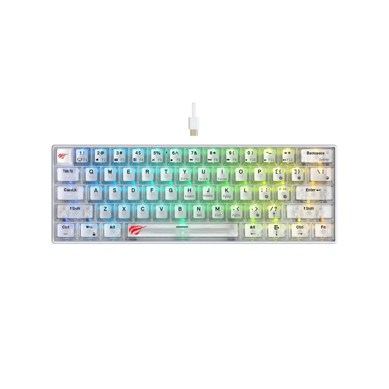Havit KB903L - gaming keyboard (transparent white) Havit KB903L - gaming keyboard (transparent white)