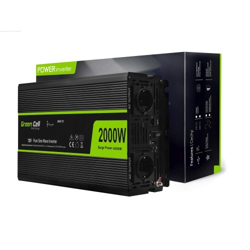 Green Cell INV11 power adapter/inverter Auto 2000 W Black Green Cell INV11 power adapter/inverter Auto 2000 W Black