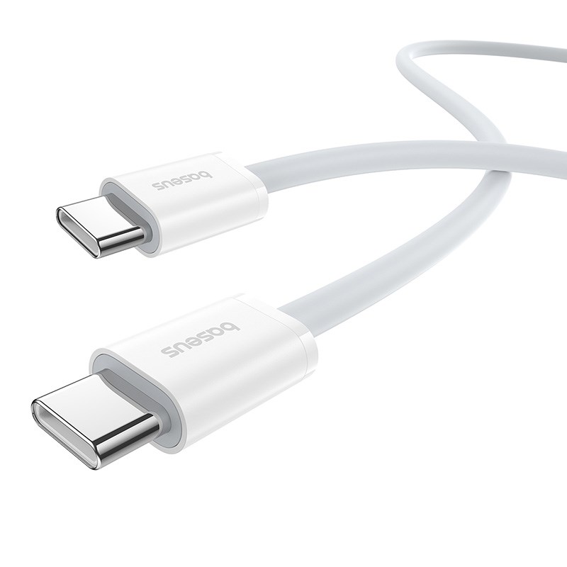 Baseus Superior USB C to USB C data cable 1 m 30 W White Baseus Superior USB C to USB C data cable 1 m 30 W White