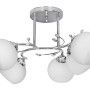 Classic chandelier pendant ceiling lamp Activejet IRMA nickel 5xE27 for living room