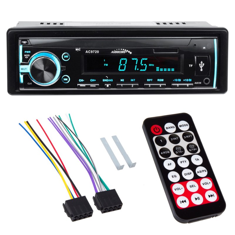 Radio Audiocore AC9720 B MP3 / WMA / USB / RDS / SD ISO Bluetooth Multicolor, APT-X technology Radio Audiocore AC9720 B MP3 / WMA / USB / RDS / SD ISO Bluetooth Multicolor, APT-X technology