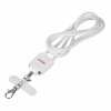 Activejet lanyard with 3-in-1 charging cable, white. Ends with various connectors: USB-C, Lightning adapter, USB-A Activejet lanyard with 3-in-1 charging cable, white. Ends with various connectors: USB-C, Lightning adapter, USB-A