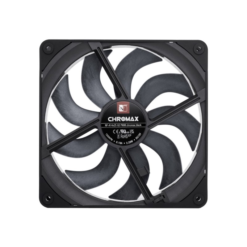 NF-A14x25 G2 PWM chromax.black - next-gen 140mm fan (black)