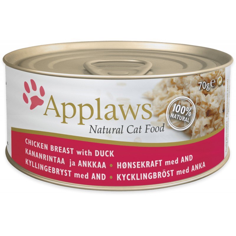 APPLAWS Natural Cat Food Chicken breast with duck - wet cat food - 70g APPLAWS Natural Cat Food Chicken breast with duck - wet cat food - 70g