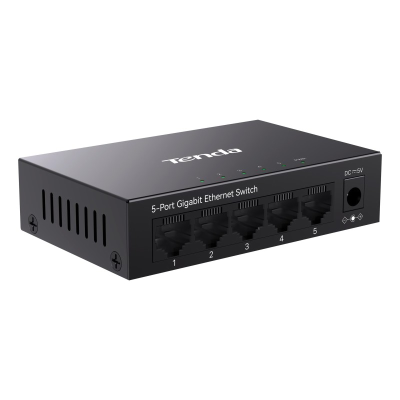 Tenda TEG1005M network switch Unmanaged L2 Gigabit Ethernet (10/100/1000) Black Tenda TEG1005M network switch Unmanaged L2 Gigabit Ethernet (10/100/1000) Black