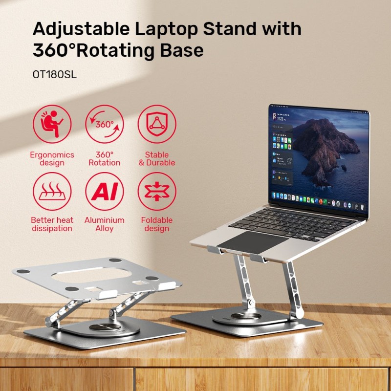 Unitek OT180SL01 360° adjustable laptop stand 10-16 Unitek OT180SL01 360° adjustable laptop stand 10-16