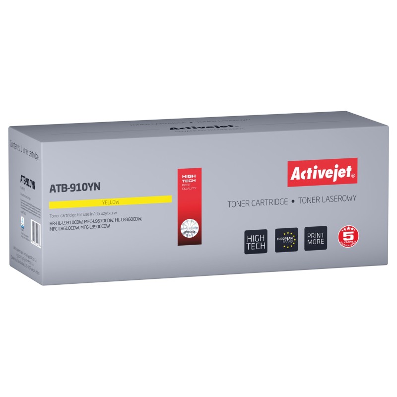 Activejet ATB-910YN Toner (replacement Brother TN-910Y; Supreme; 9000 pages; yellow)