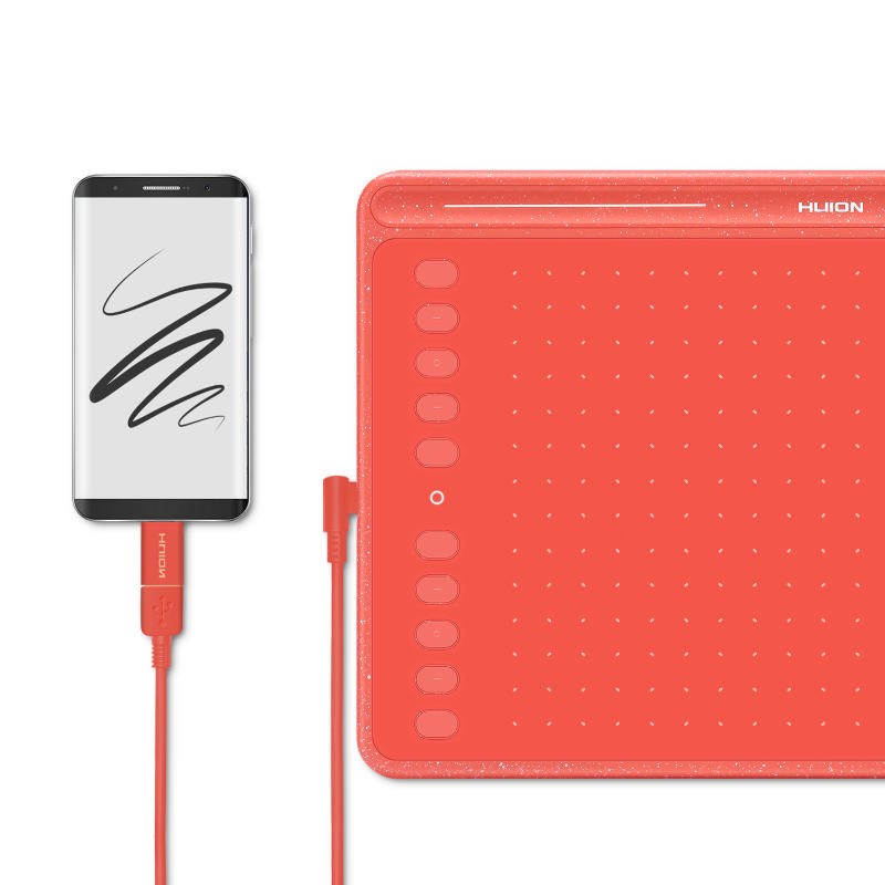 HUION HS611 RED graphic tablet 5080 lpi 258.4 x 161.5 mm USB HUION HS611 RED graphic tablet 5080 lpi 258.4 x 161.5 mm USB