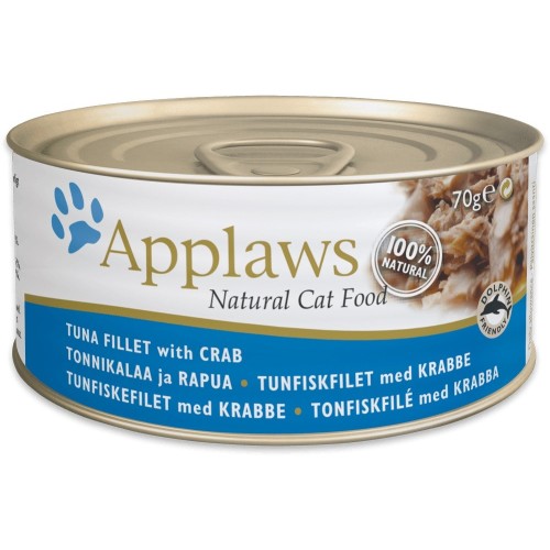 APPLAWS Natural Cat Food Tuna fillet with crab - wet cat food - 70g