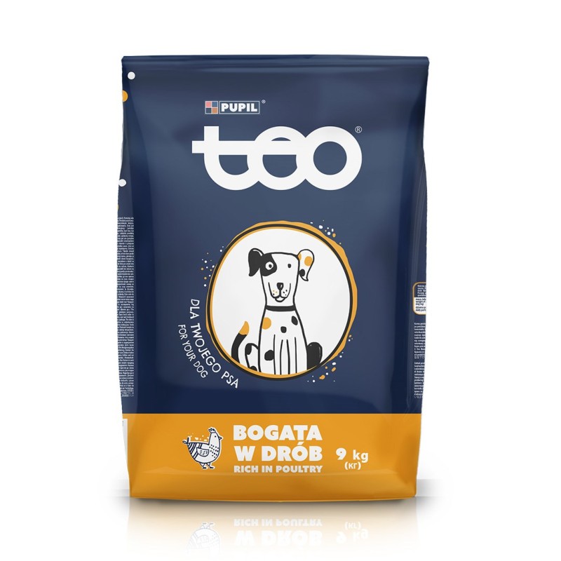TEO Rich in poultry - dry dog food - 9kg