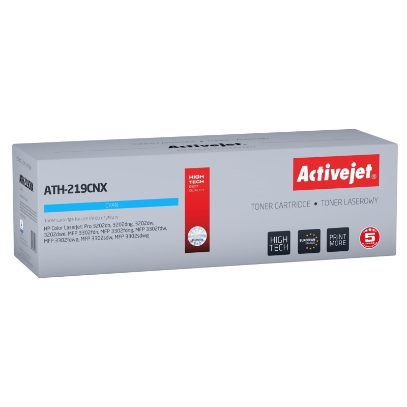 Activejet ATH-219CNX Toner for HP printer, replacement HP 219X W2191X; Supreme; 2500 pages; blue, with chip