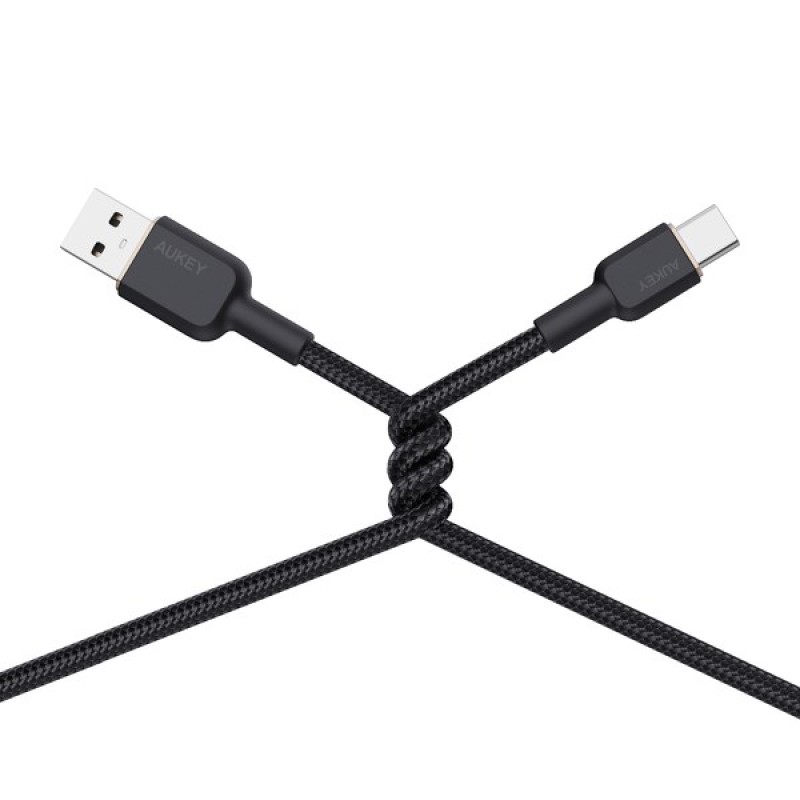 AUKEY CB-NAC2 USB-C Type-C Power Delivery PD 60W 3A 1.8m Nylon Black AUKEY CB-NAC2 USB-C Type-C Power Delivery PD 60W 3A 1.8m Nylon Black