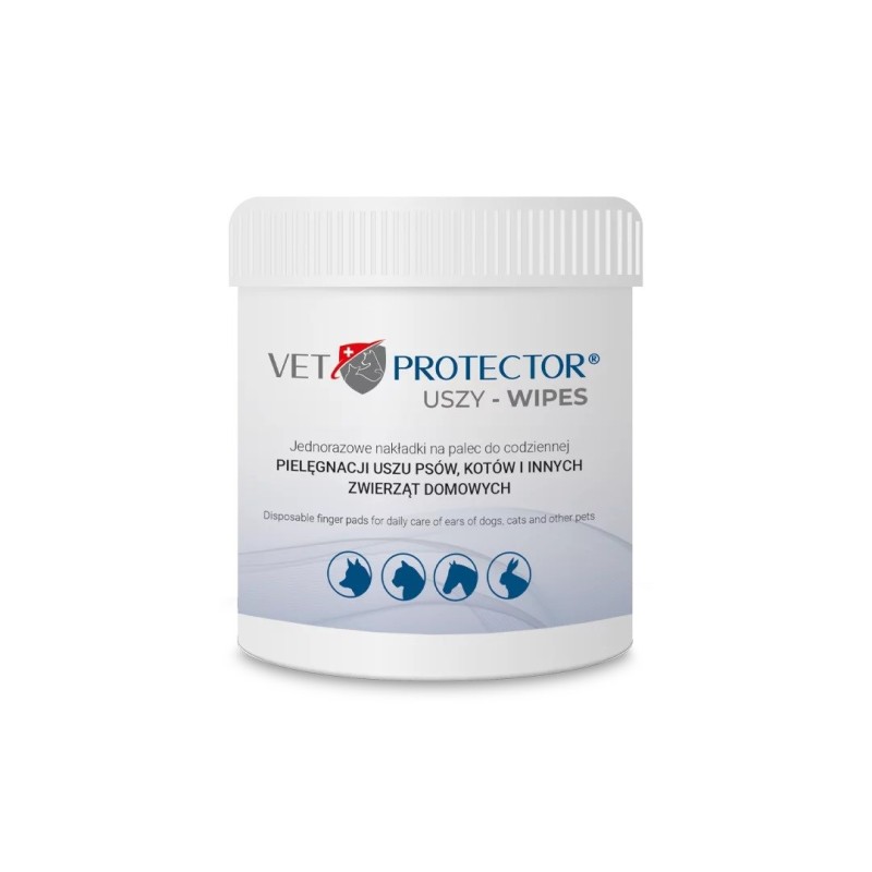 JM SANTE Vet Protector Uszy Wipes - finger wipes for ear cleaning for dogs, cats and other animals – 50 pcs JM SANTE Vet Protector Uszy Wipes - finger wipes for ear cleaning for dogs, cats and other animals – 50 pcs