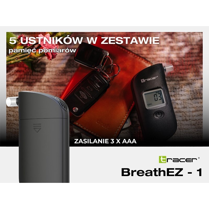 Tracer BreathEZ-1 Semiconductor Breathalyser, Black