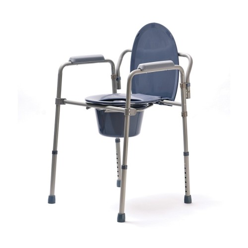 Height-adjustable folding toilet chair Height-adjustable folding toilet chair