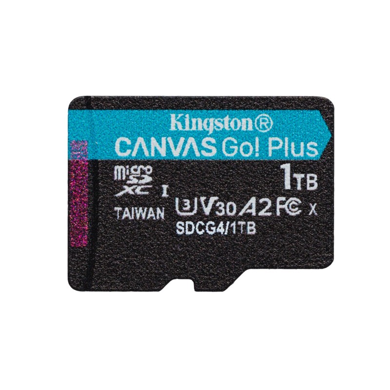 Kingston Technology 1TB microSDXC Canvas Go Plus Gen4 200MB/s A2 U3 V30 Card + Adapter