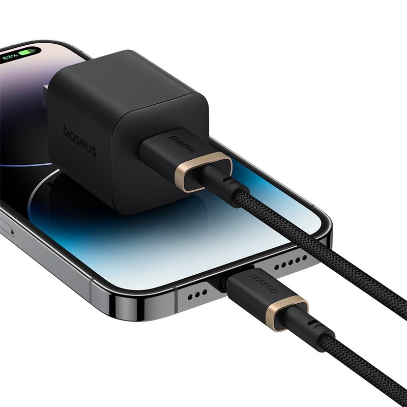 Baseus Dura Type A to IP 2.4A fast charging cable Black, Gold Baseus Dura Type A to IP 2.4A fast charging cable Black, Gold