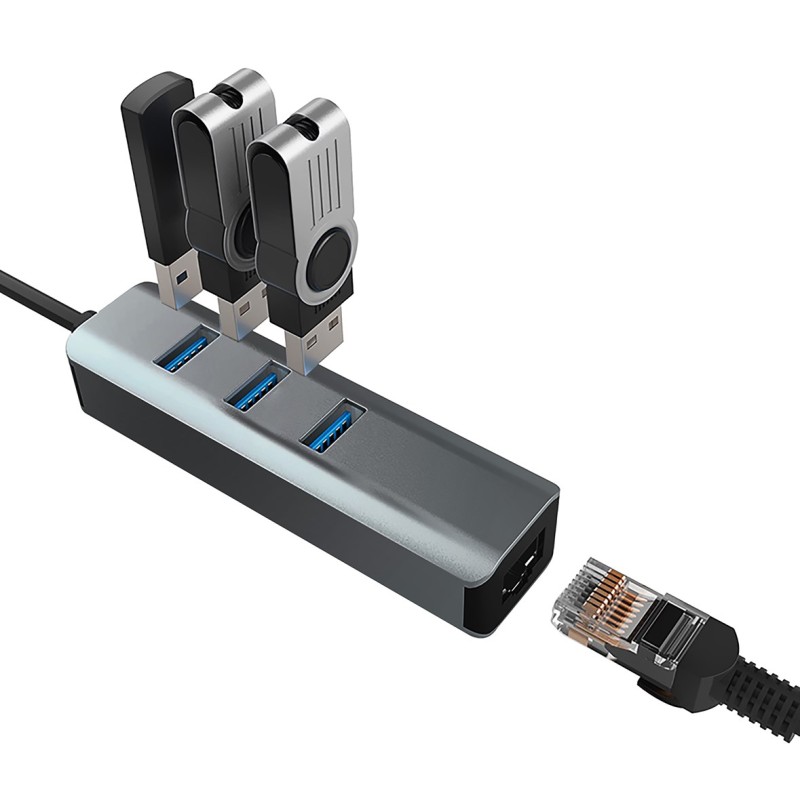 VAKOSS HUB USB 3.0 +RJ45 ETHERNET TC-4502X VAKOSS HUB USB 3.0 +RJ45 ETHERNET TC-4502X