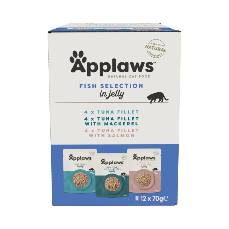 APPLAWS Fish selection multipack in broth - wet cat food - 12x70g APPLAWS Fish selection multipack in broth - wet cat food - 12x70g