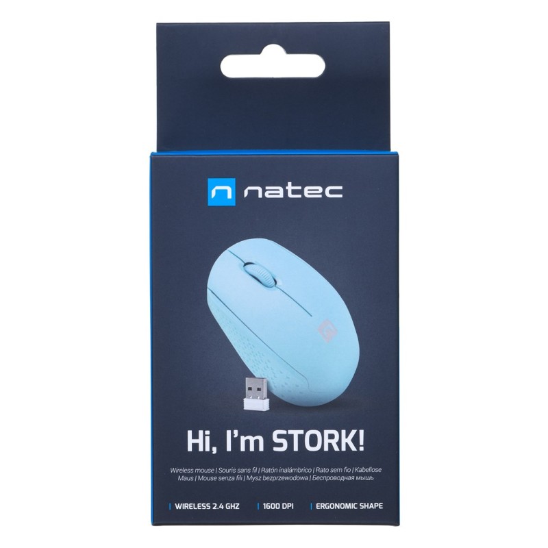 NATEC STORK mouse Home Ambidextrous Bluetooth + USB Type-A Optical 1600 DPI NATEC STORK mouse Home Ambidextrous Bluetooth + USB Type-A Optical 1600 DPI