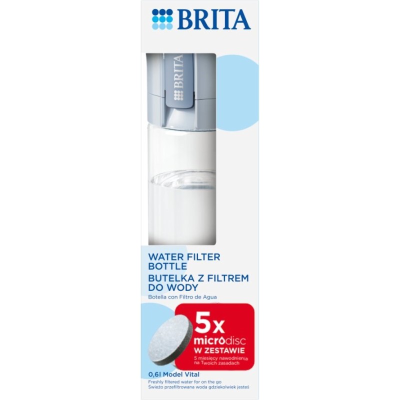Brita Vital Filtering bottle 0.6 l Pastel blue Brita Vital Filtering bottle 0.6 l Pastel blue