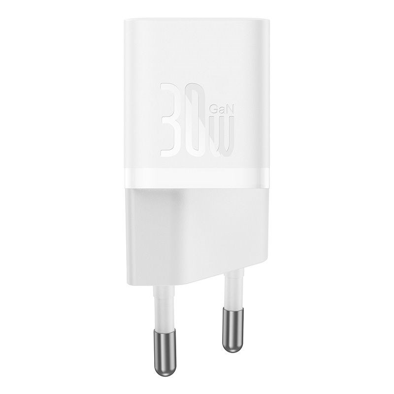 Baseus P10110902213-01 USB-C GaN5 mini 30W mains charger White Baseus P10110902213-01 USB-C GaN5 mini 30W mains charger White