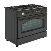 Ravanson Retro KWGE–90AR gas and electric cooker (black) Ravanson Retro KWGE–90AR gas and electric cooker (black)