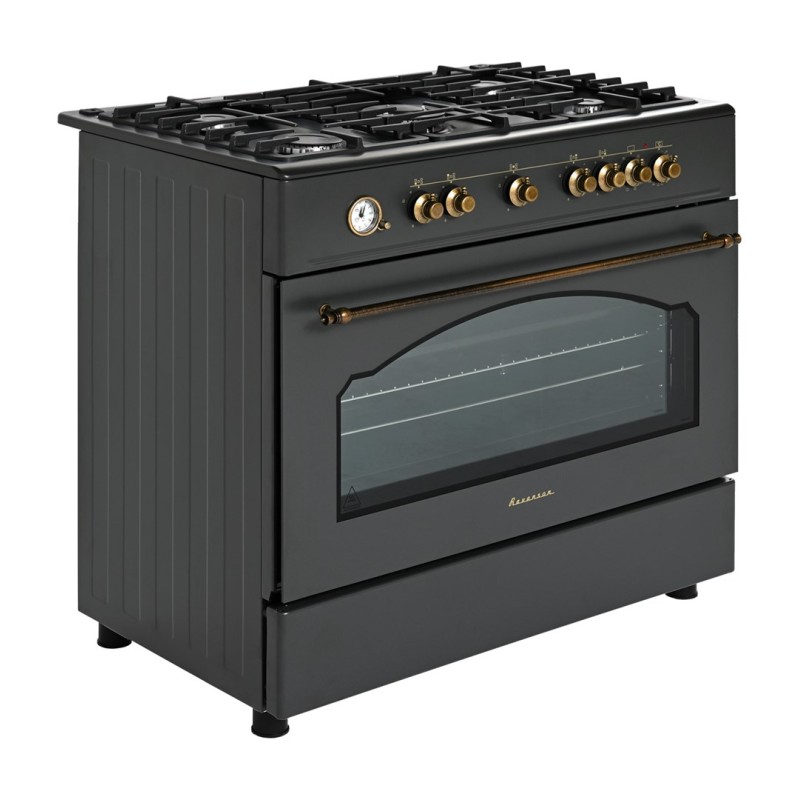 Ravanson Retro KWGE–90AR gas and electric cooker (black) Ravanson Retro KWGE–90AR gas and electric cooker (black)