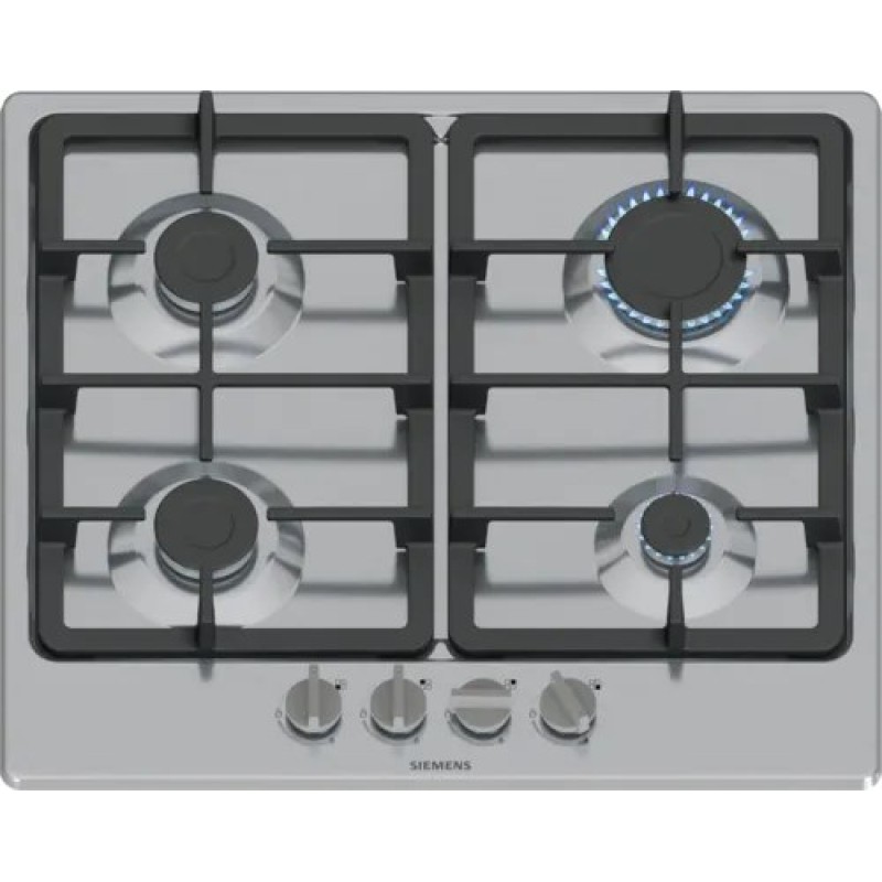 Siemens EG6B5PK90 hob Black, Stainless steel Built-in 60 cm Gas 4 zone(s)