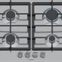Siemens EG6B5PK90 hob Black, Stainless steel Built-in 60 cm Gas 4 zone(s)