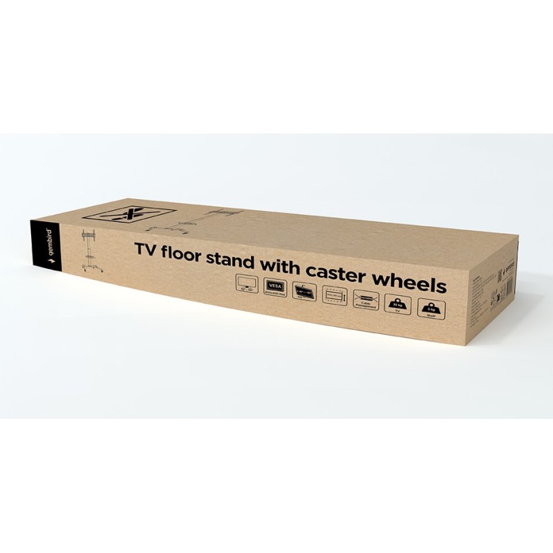 Gembird TVS-55T-01 TV floor stand with caster wheels (tilt), 32 Gembird TVS-55T-01 TV floor stand with caster wheels (tilt), 32