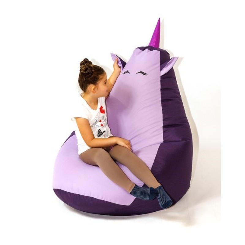 Sako bag pouffe Unicorn purple-light purple L 105 x 80 cm Sako bag pouffe Unicorn purple-light purple L 105 x 80 cm
