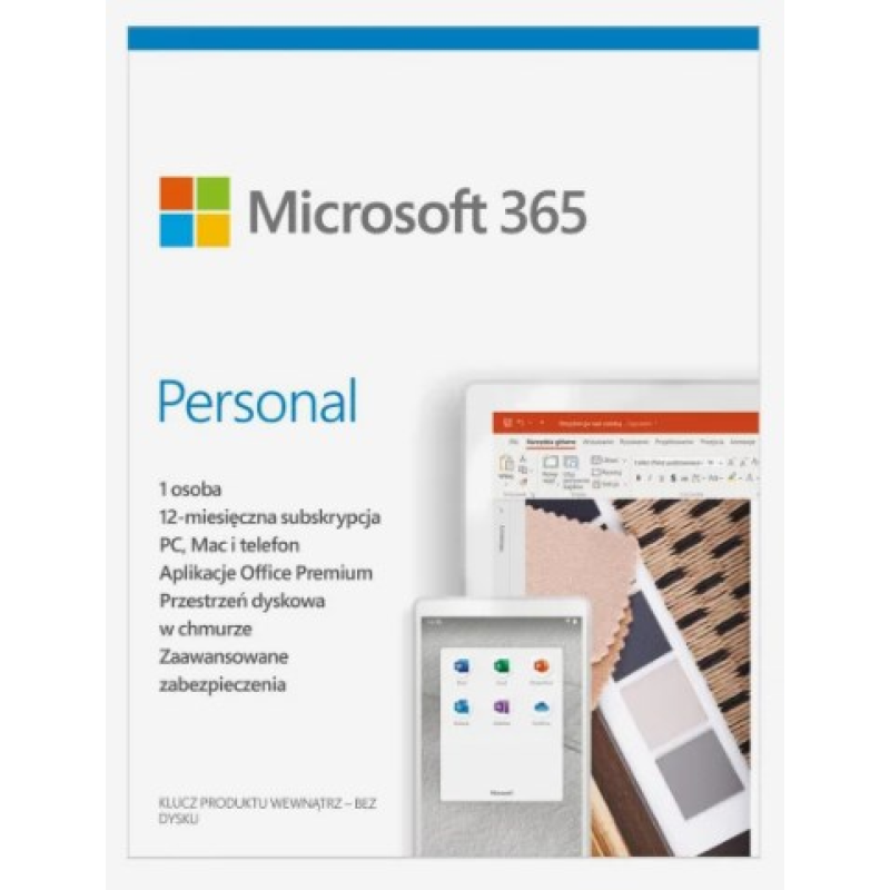 Microsoft 365 Personal PL (1 person; 5 devices ; 12 months; physical version; Poland) (EP2-32454)