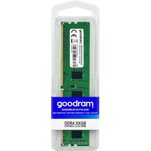 Goodram GR3200D464L22/16G memory module 16 GB 1 x 16 GB DDR4 3200 MHz Goodram GR3200D464L22/16G memory module 16 GB 1 x 16 GB DDR4 3200 MHz