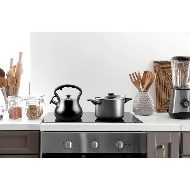 PROMIS Kettle 3.0 L, ANDREA, matt black, black handle PROMIS Kettle 3.0 L, ANDREA, matt black, black handle