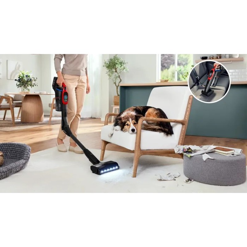 Bosch BCS1041PET stick vacuum/electric broom Battery Dry HEPA Bagless 0.4 L 23.5 W Black, Red 4 Ah Bosch BCS1041PET stick vacuum/electric broom Battery Dry HEPA Bagless 0.4 L 23.5 W Black, Red 4 Ah